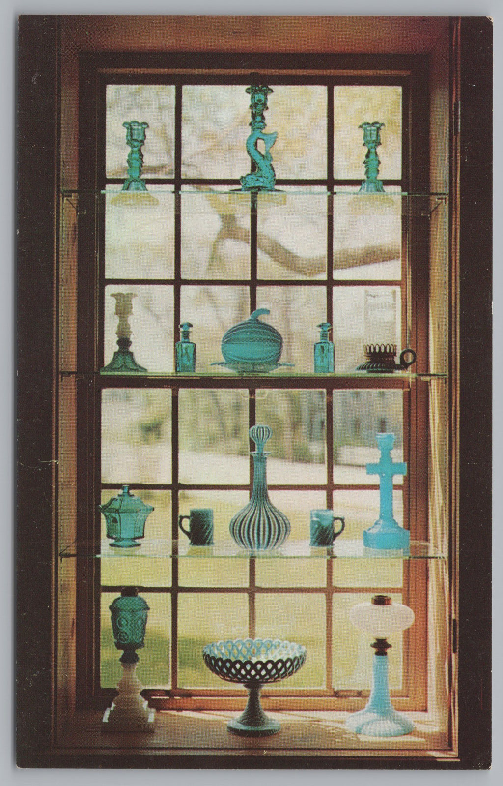 Blue Window In The Deming Jarves Memorial Wing, Vintage Post Card