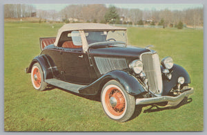 1933 Ford Roadster, Roaring 20s Autos, Vintage Post Card.