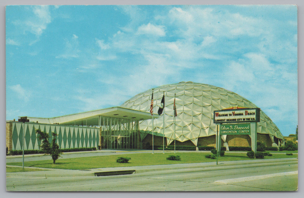 Alan B. Shepards Convention Center, Virginia Beach, Virginia, Vintage Post Card.