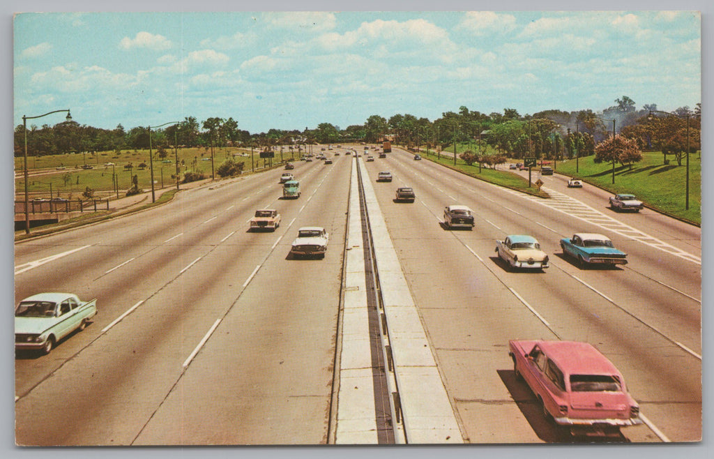 1950s-60s Cars on Interstate Route 90, Gateway To Northern OH, PC