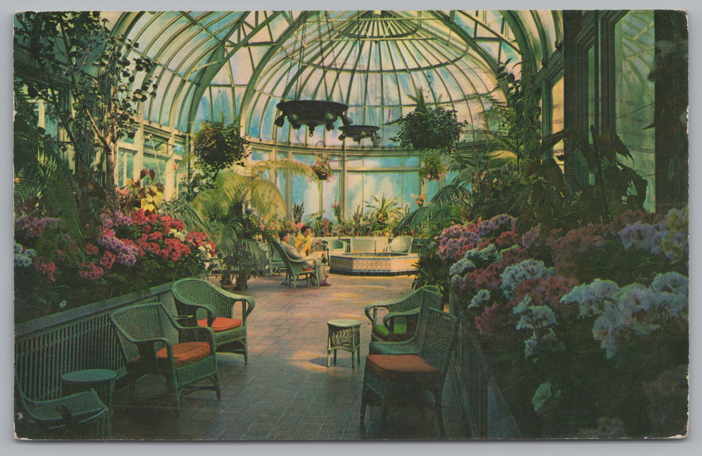 The Conservatory, C.P.R. Empress Hotel, Victoria B.C. Canada, Vintage Post Card