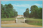 The West Front Of Mount Vernon, The Bowling Green Gate, Vintage Post Card.