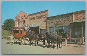 Historic Front Street, Boot Hill, Dodge City, Kansas, USA, Vintage Post Card.