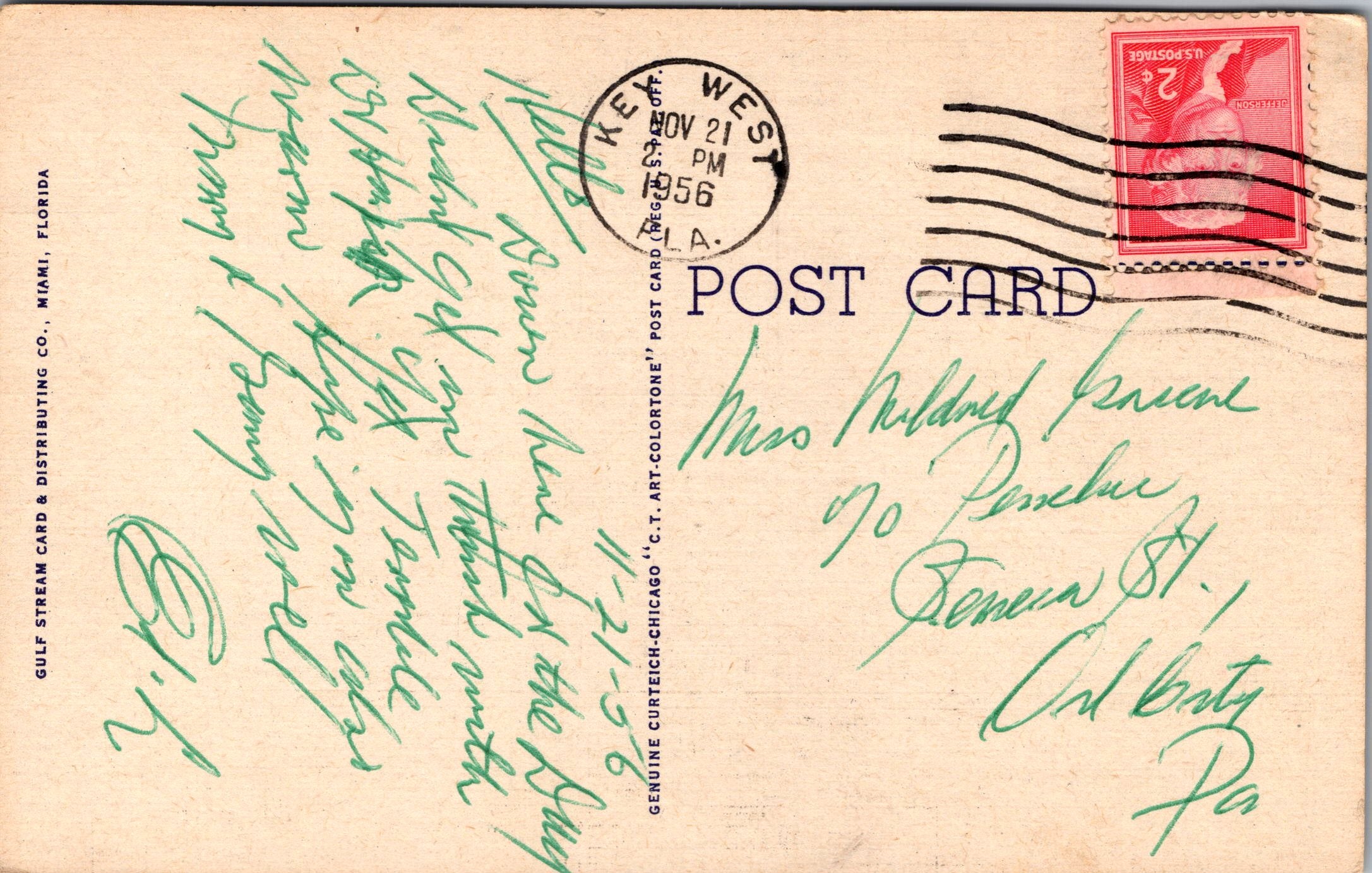 Whale Harbor Bridge, Overseas Highway, Florida Keys, USA, Vintage Post Card