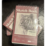 Premium Quality Sketchbook - 5.5" X 8.5" Acid Free-Top Spiral-2 Pack-100 Sheets