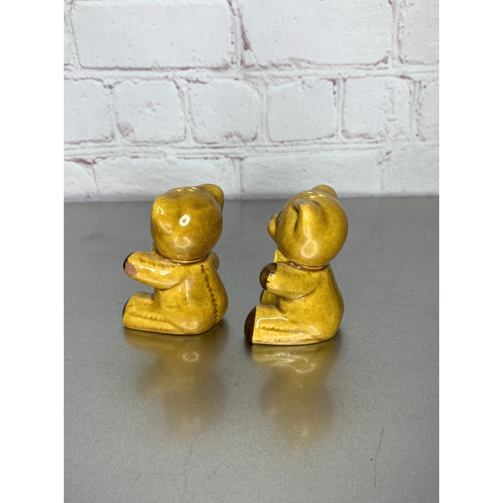 Vintage Avon Teddy Bear Salt & Pepper Shakers Ceramic