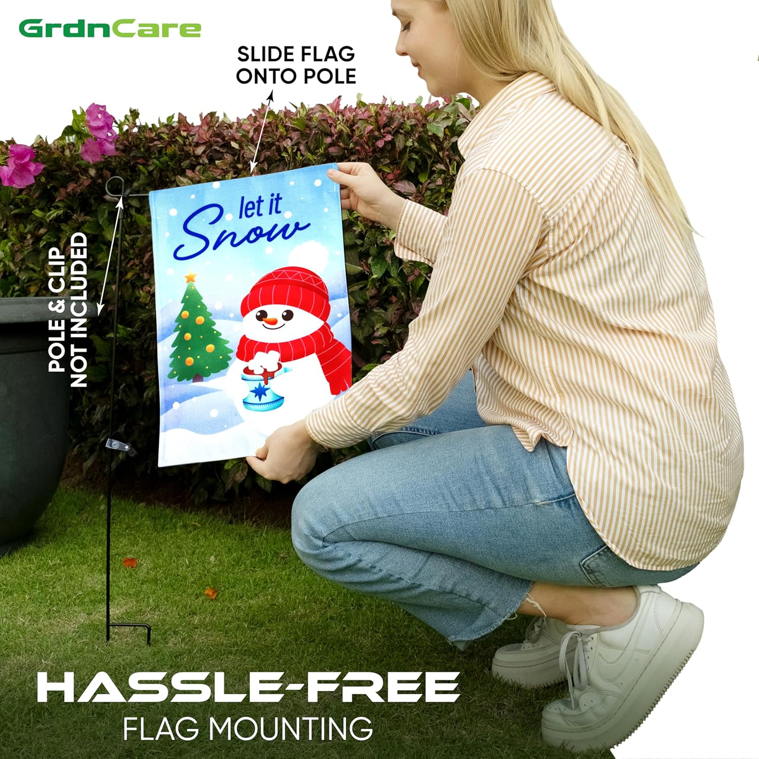 Set of 4 Seasonal Garden Flags Indoor/Outdoor-Summer, Autumn, Winter & Spring Decoration - 12.5" x 18" Double-Sided Garden Flag