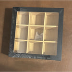 Black Bamboo Tea Bag Organizer, 9 Compartment Multi-Functional Tea Box Storage