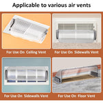 2 Pack Air & Heat Deflector for Vents, Adjustable from 8.5" to 15"