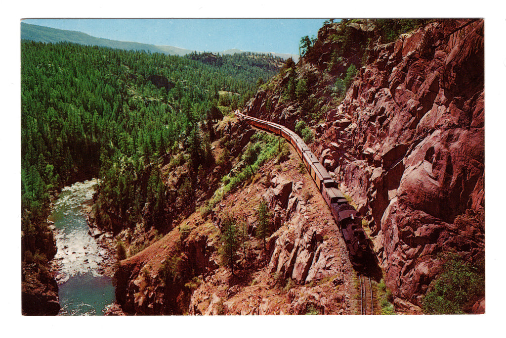 The Durango Silverton Narrow Gauge, Colorado Rockies, Vintage Post Card