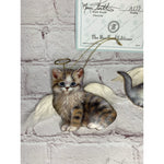 Bradford Editions Purr-fect Little Angels Ornaments (2) Princess & Chloe w/COA