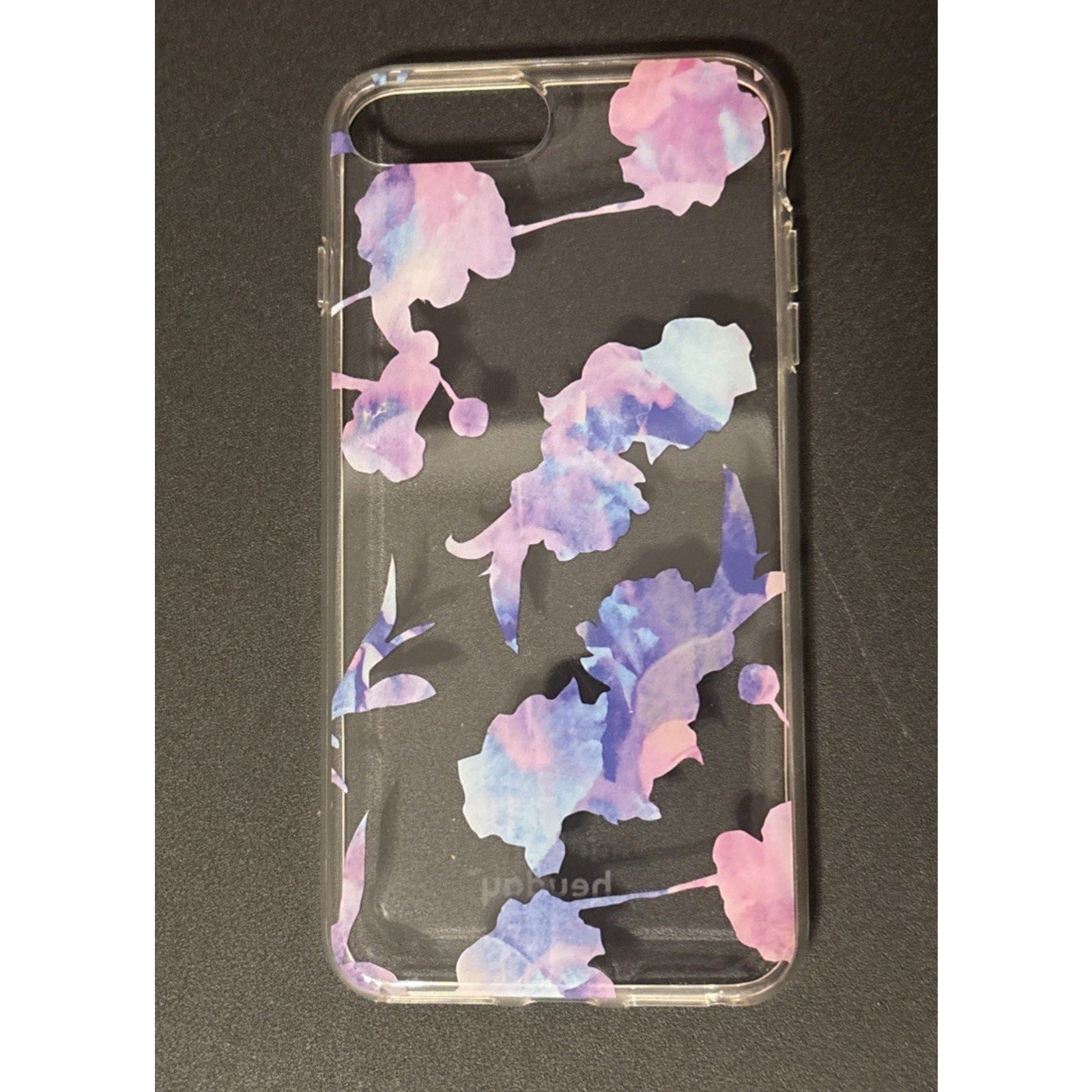 Heyday Phone Case Apple iPhone 6 7 8 Floral Clear Plastic Floral Pink Purple