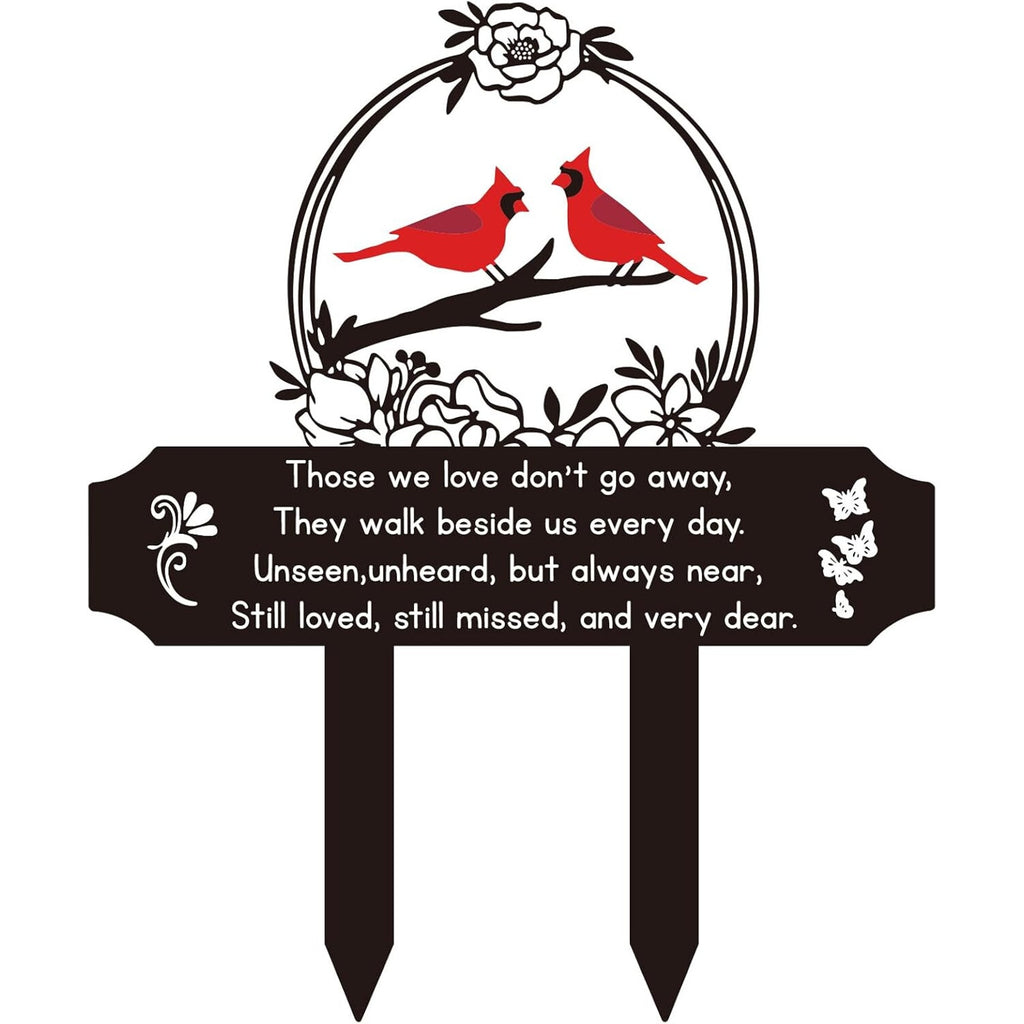 Cardinals Grave Decorations for Cemetery, Memorial Grave Markers, Garden, 13x11