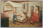 A Bedroom In Richardson Salt-Box House, Old Sturbridge Village, Vintage Post Card.