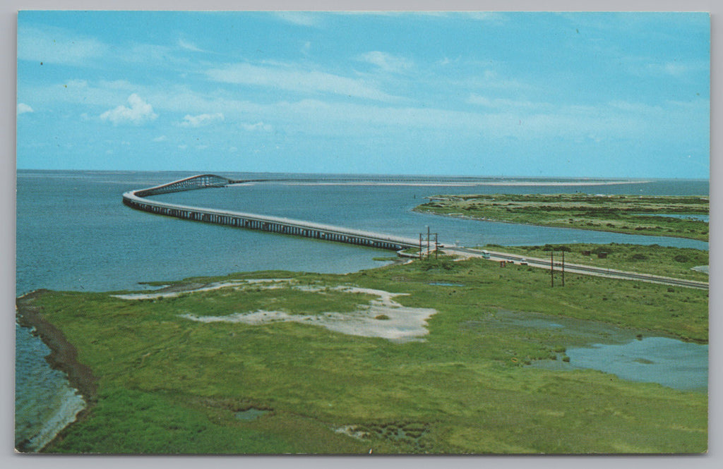 The Outer Banks Of North Carolina, The Herbert C. Bonner Bridge, Vintage Post Card