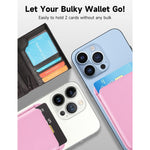 Magnetic Card Wallet Holder w/MagSafe for iPhone 15, 14, 13,Max/Plus/Pro-Pink