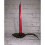 Vintage Brass Chamberstick Spoon Candle Holder Unique Centerpiece