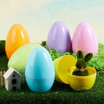 10" Jumbo Easter Eggs, 6PCS Pastel Color Plastic Easter Eggs, Easter Egg Hunt