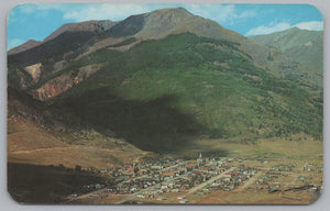 Aerial View Of An Old Mining Town In Silverton, Colorado, USA, Vintage Post Card.