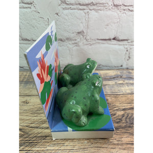 Vintage Ceramic Frogs Salt And Pepper Shakers, Wood & Charles Ltd, NY NOS (A)