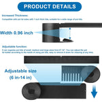 4 Pack Adjustable Pot Lid Holder, Lid Organizer Fits 6" to 14" Lids, with Screws