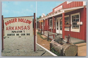 Boogers Hallow, Between Russellville And Harrison, Arkansas, USA, Vintage Post Card.