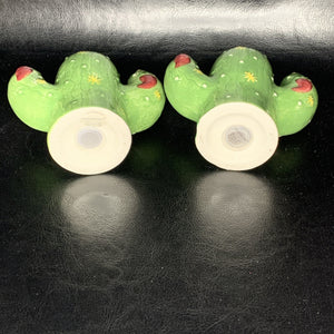 Vintage Cardinal Inc Cactus Salt & Pepper Shakers Handpainted