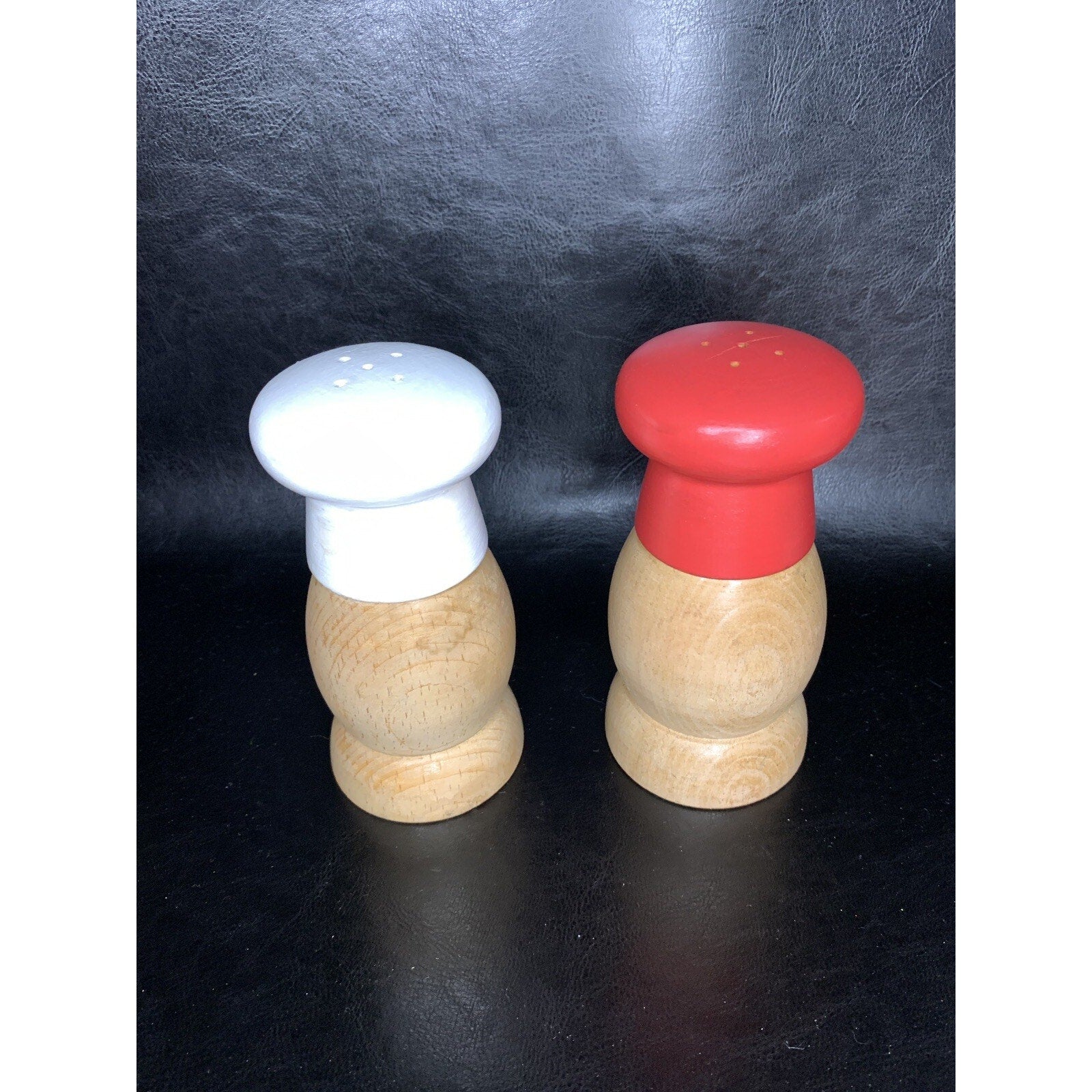 Vintage Large Wood Chef Cat Salt & Pepper Shakers Japan 1950s
