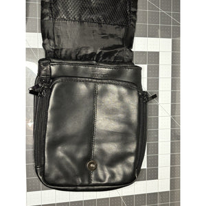Buxton Genuine Leather Black Shoulder Slingback Hand Bag Purse