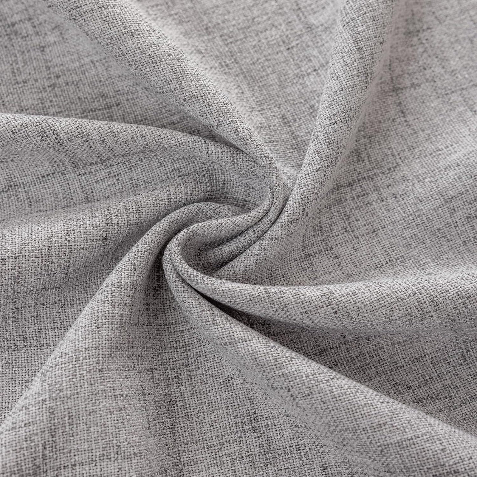 Linen Blackout Curtains Full Light Blocking 2 Panels 52Wx84L/ Light Gray