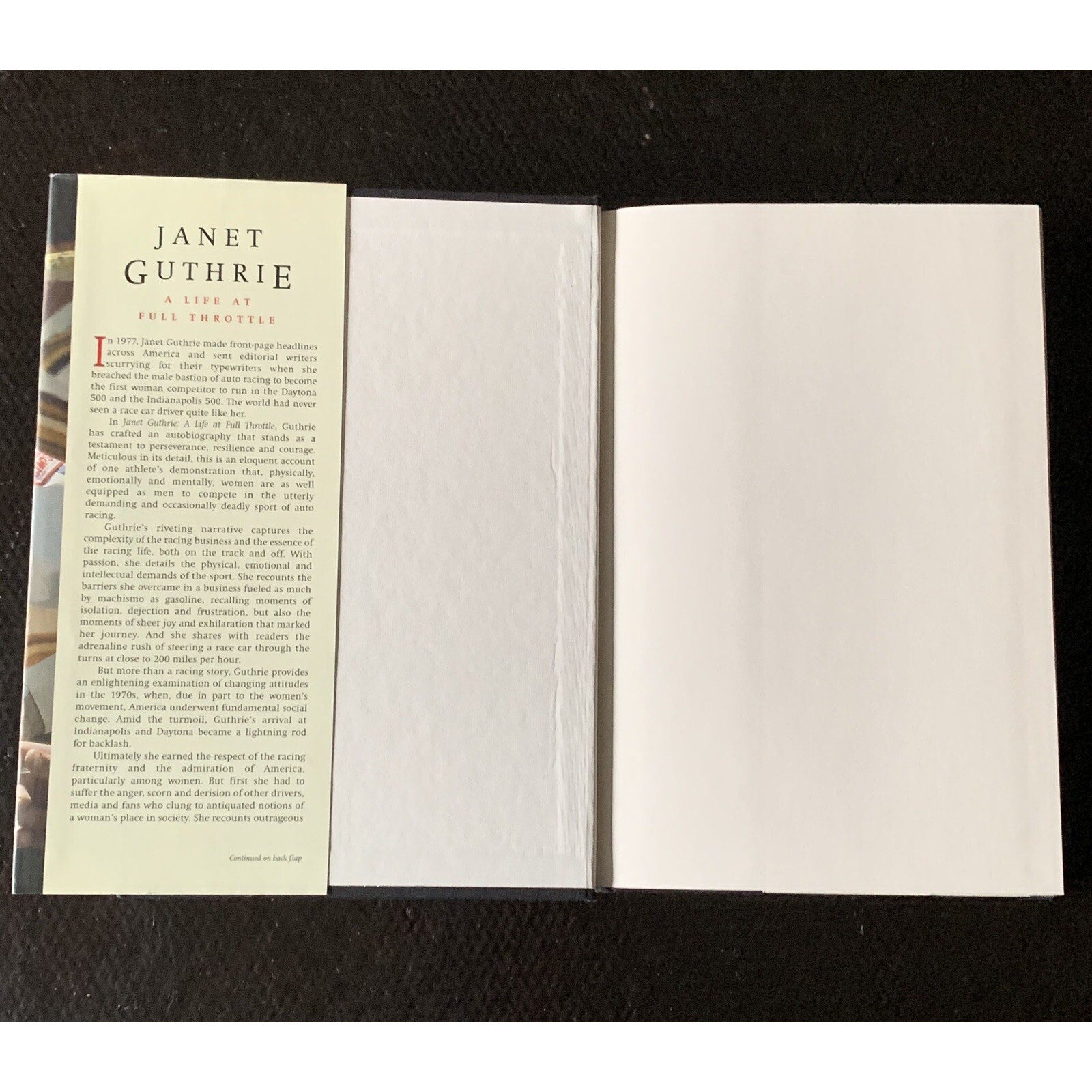 Janet Guthrie: A Life at Full Throttle Janet Guthrie (SIGNED)