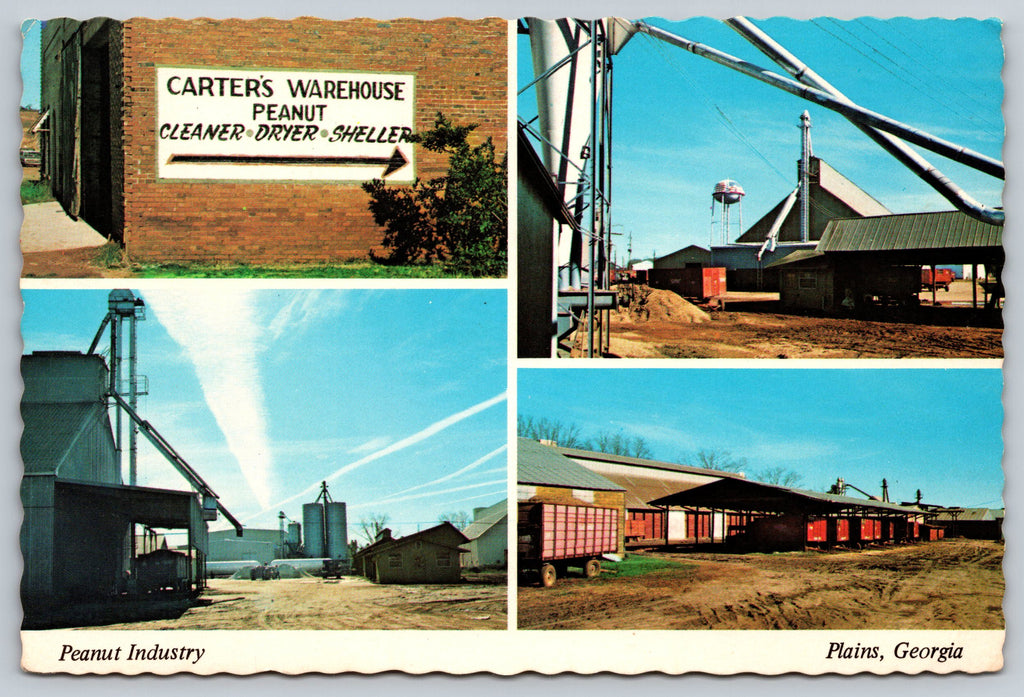 The Peanut Industry, Plains, Georgia, Vintage Post Card