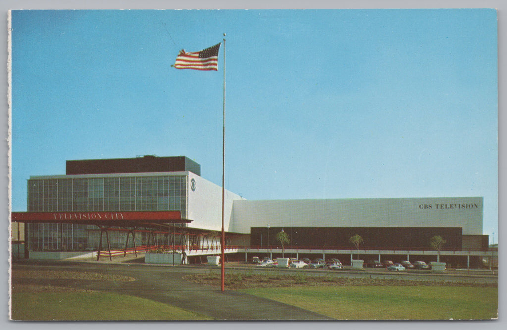 C B S Television City, Beverly Boulevard And Fairfax Avenue, Hollywood, Vintage Post Card.