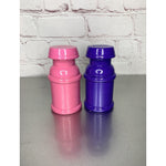 Vintage Wood Clover Co Milk Can Salt & Pepper Shakers Pink/Purple-Read Descrip.