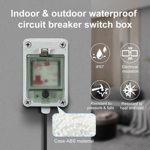 4-Way Circuit Breaker Box , ABS Enclosure Waterproof, Ventilated, Indoor/Outdoor