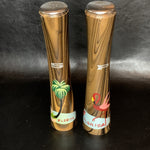 Vintage Florida Teak Wood Salt & Pepper Shakers 6”h Taiwan