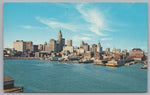 Aerial View Of The Skyline And Inner Harbor, Baltimore, Maryland, USA, Vintage Post Card.