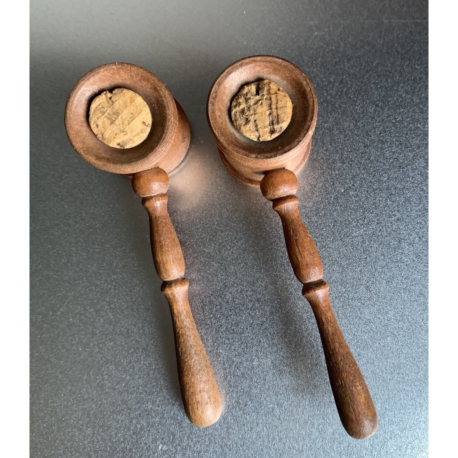 Vintage Wood Gavels Salt & Pepper Shakers Judges Gavel Wood Mallets