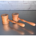 Vintage Wood Gavels Salt & Pepper Shakers Judges Gavel Wood Mallets