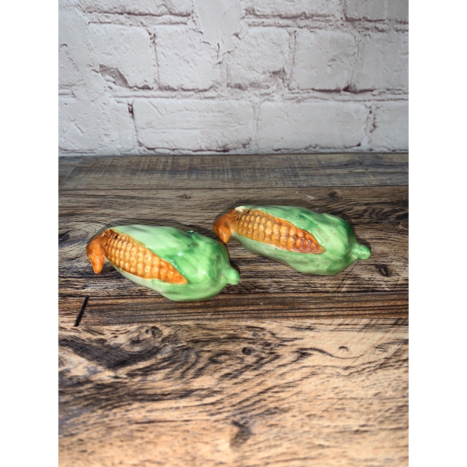 Vtg Ceramic Corn on Cob Salt & Pepper Shakers Occupied Japan