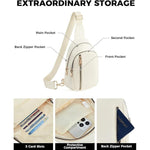 CHOLISS Large Sling Bag, Anti Theft Crossbody Bags w/Extended Strap, Nylon