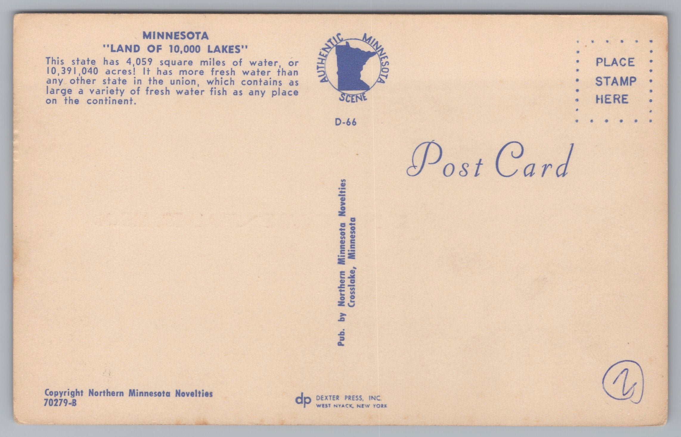 Land Of 10,000 Lakes, Rainbow Cafe, Walker, Minnesota, USA, Vintage Post Card.