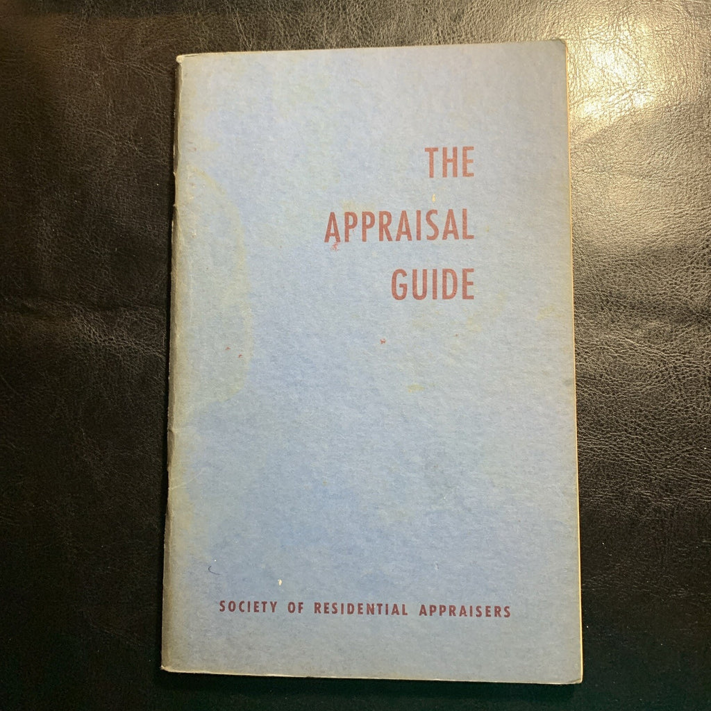 VTG 1962 Residential Appraisal Guide Booklet Society Of Residential Appraisers