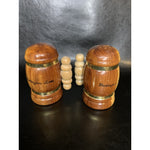 Vintage Wood Burlington Iowa Souvenir Salt & Pepper Shakers