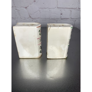 Vintage Rooster Book Salt & Pepper Shakers Japan-Read Description