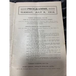 1912 Pennsylvania State Christian Endeavor Union Convent Booklet Wilkes-Barre PA