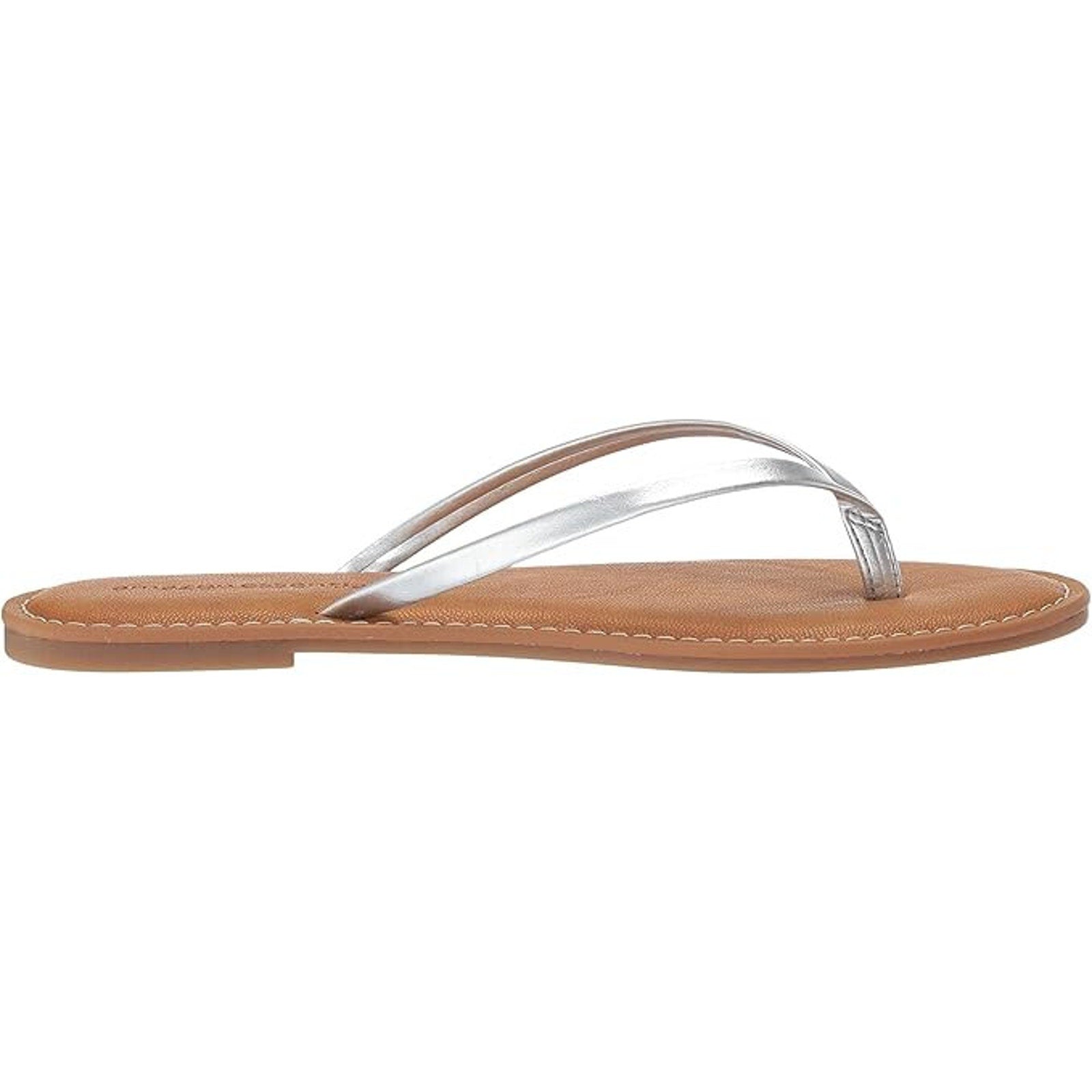 Women's Silver Thong Sandal