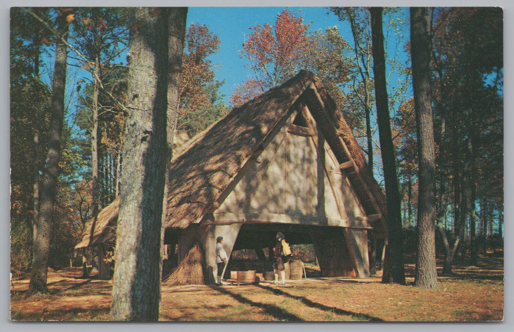 The Glass House, Jamestown, Virginia, Vintage Post Card.