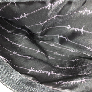 Kendall + Kylie Envelope Clutch Cosmetic Zip Pouch Gift Pack Silver Black Sequin