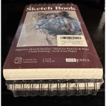 Premium Quality Sketchbook - 5.5" X 8.5" Acid Free-Top Spiral-2 Pack-100 Sheets